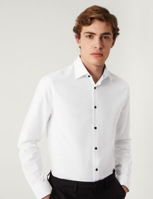 Slim Fit Pure Cotton Textured Shirt