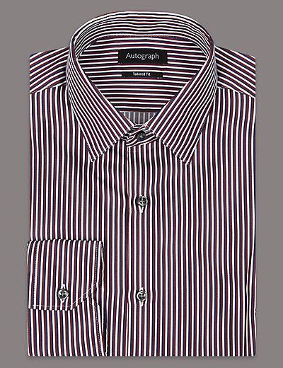X M&S Supima® Cotton Autograph Tailored Fit Luxury Shirt Casual Smart Brand New