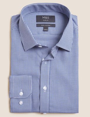 Slim Fit Pure Cotton Checked Shirt