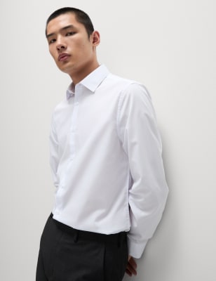 m&s slim fit shirts