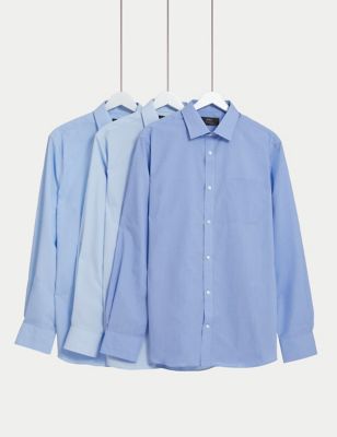 3 Pack Tailored Fit Long Sleeve Shirts