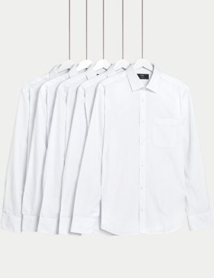 5 Pack Slim Fit Long Sleeve Shirts