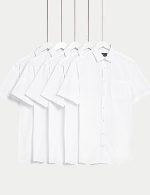 5 Pack Slim Fit Short Sleeve Shirts
