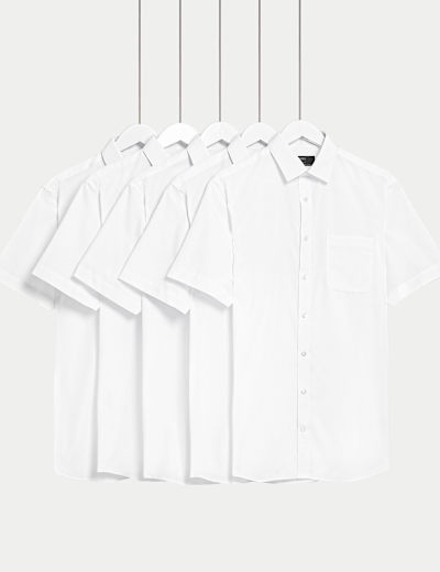 Slim fit white short sleeve dress shirts hotsell