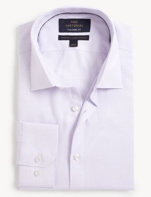 Tailored Fit Pure Cotton Puppytooth Shirt