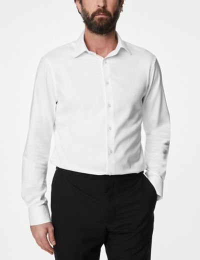 Tailored Fit Luxury Cotton Double Cuff Striped Shirt, M&S SARTORIAL