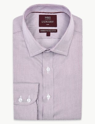 Мужская рубашка слим из хлопка Twill