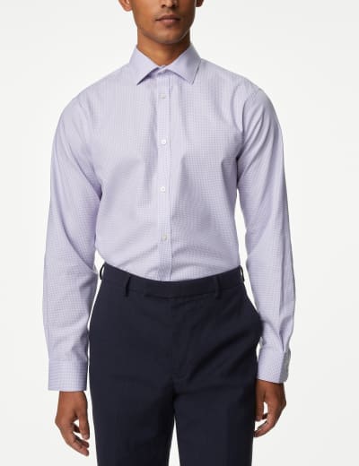 Slim Fit Non Iron Pure Cotton Stripe Shirt | M&S Collection | M&S