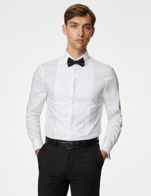 Tailored Fit Dinner Shirt with Bow Tie