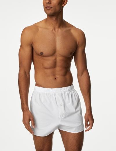 5pk Pure Cotton Cool & Fresh™ Jersey Boxers, M&S Collection