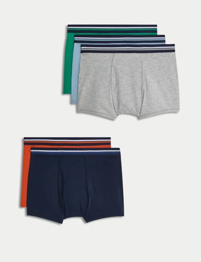 Mens Jersey Boxers Pure Cotton Cool & Fresh Loose Fit Grey Navy 3 Pack