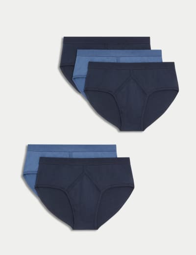 3pk Pure Cotton Assorted Pattern Briefs, M&S Collection