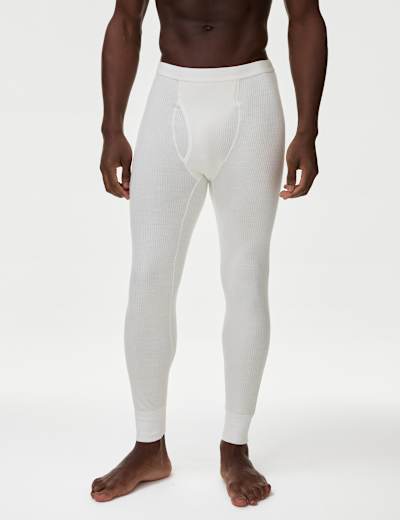 TESCO THERMAL LONG JOHNS WHITE SIZE XL OR WAIST 102-107cm OR 40-42” £4.00 -  PicClick UK