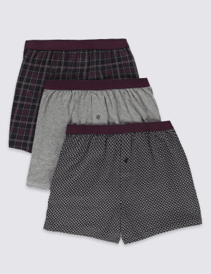 

Трусы-боксеры из чистого хлопка "Blackcurrant Mix" с технологиями Cool & Fresh™ и StayNEW™ (3 шт), Морской микс