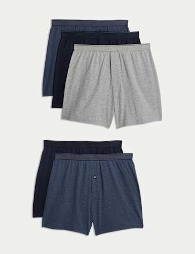   Essentials Men's Cotton Jersey Boxer Short (Available in  Big & Tall), Pack of 5, Black, X-Small : Clothing, Shoes & Jewelry