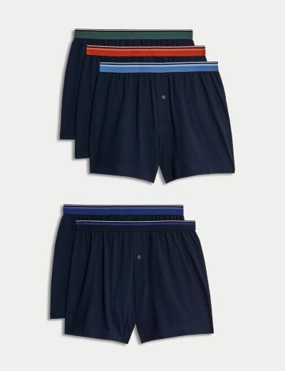 5pk Pure Cotton Cool Fresh Jersey Boxers M S Collection M S
