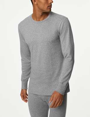 men's v neck long sleeve thermal vest