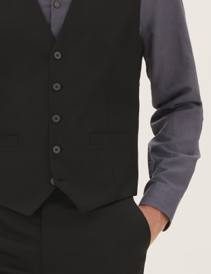 marks and spencer black waistcoat