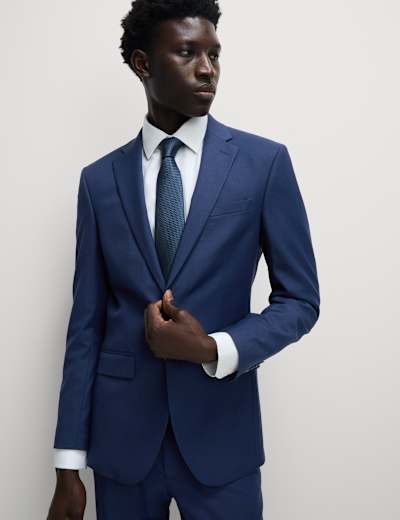 Slim fit stretch blazer top