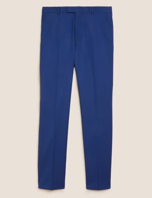 Bright Blue Slim Fit Trousers