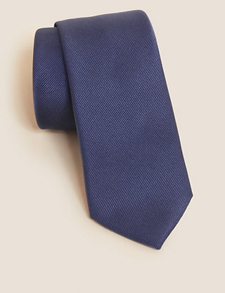 Kids Cotton Formal Necktie Tie Chambray Texture 2 1/2 Width 