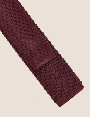 Skinny Square End Knitted Tie