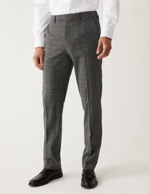 checked trousers men