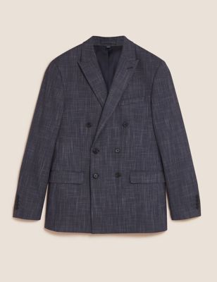 Slim Fit Stretch Double Breasted Jacket