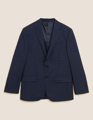 Regular Fit Pure Wool Check Jacket