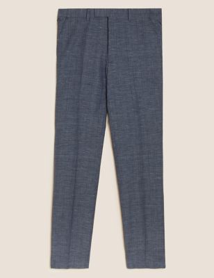 Tailored Fit Wool Rich Puppytooth Trousers