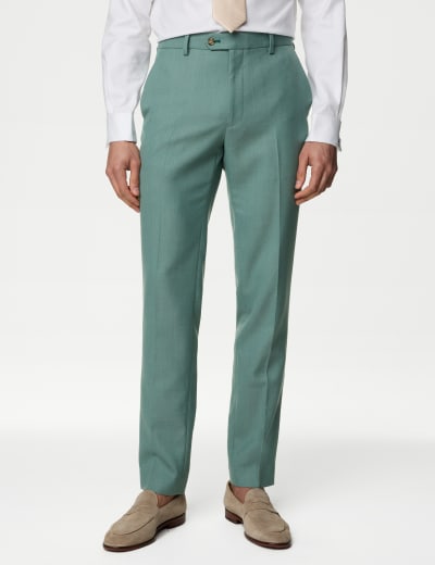 Slim Fit Wool Blend Suit Trousers M S Collection M S