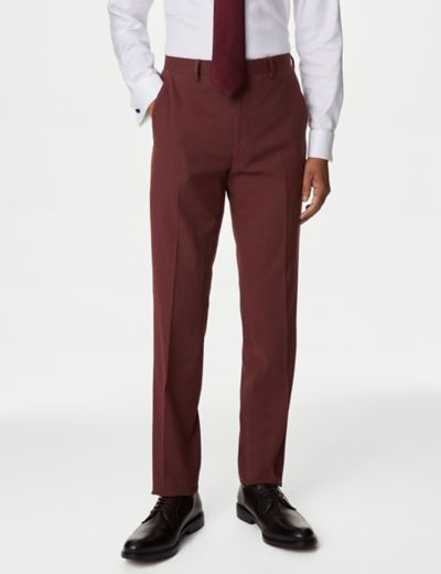 Ready to Ship Frankie Burgundy Red Trousers Barrel Trousers Linen