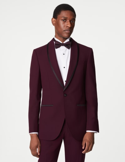 Mens burgundy tuxedo jacket shop