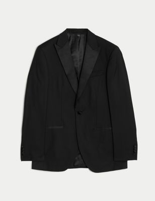 Black Slim Fit Stretch Tuxedo Jacket