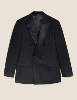 Tailored Fit Pure Wool Tuxedo Jacket