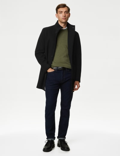 Marks and spencer mens overcoats sales