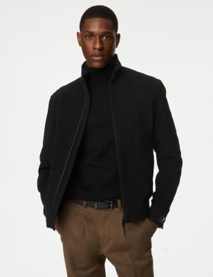 Funnel Neck Moleskin Jacket M S Collection M S