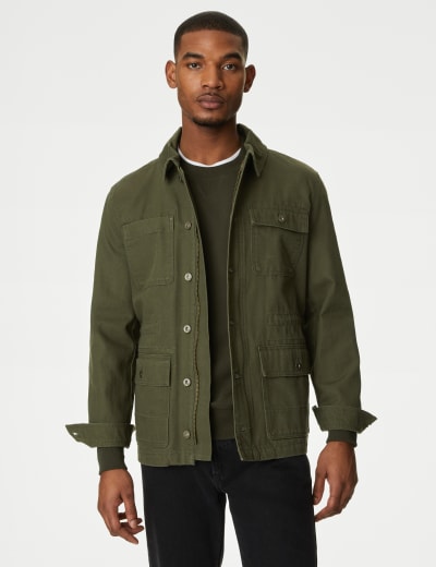 Mens grey utility jacket discount