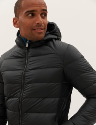 mens bubble jacket black