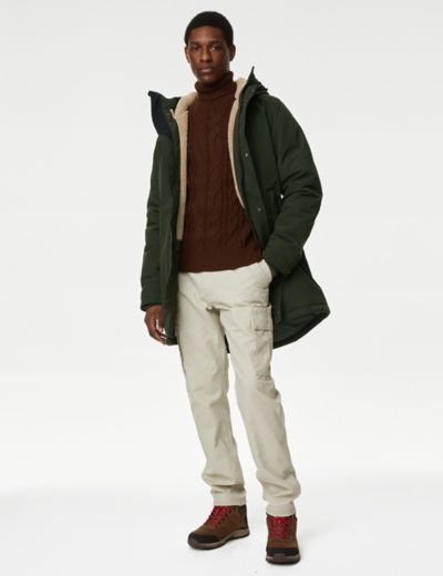 Borg Lined Parka Jacket with Stormwear™ | Mu0026S Collection | Mu0026S