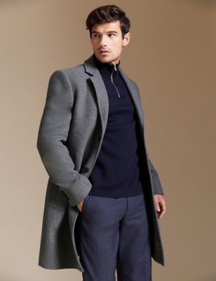 KIRED Synthetic Overcoat in Light Grey Mens Clothing Coats Long coats and winter coats Grey for Men 