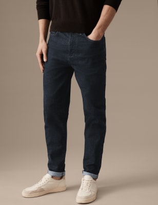 navy cotton jeans