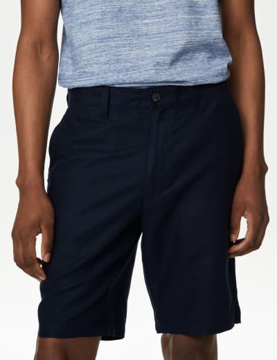 Linen Blend Chino Shorts M S Collection M S