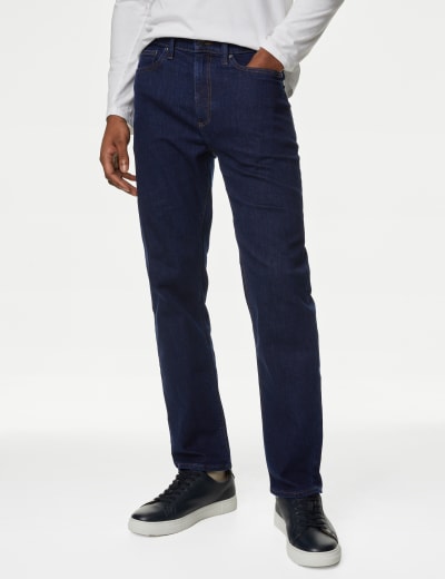 Mens loose fit deals stretch jeans