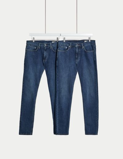 2pk Slim Fit Stretch Jeans | M&S Collection | M&S