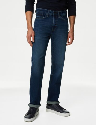 Straight Fit 360 Flex™ Jeans, M&S Collection