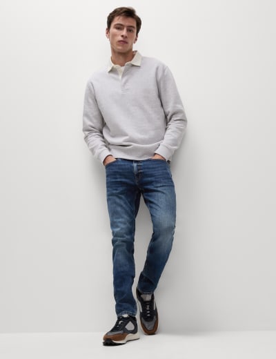Slim Fit Vintage Wash Stretch Jeans M S Collection M S