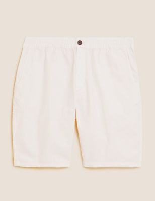 Cotton Rich Stretch Garment Dyed Shorts