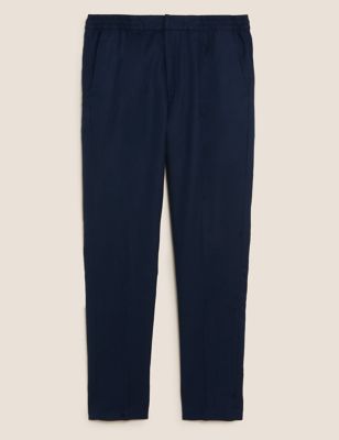 Straight Fit Linen Blend Chinos