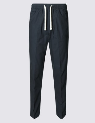 M&S COLLECTION Pure Cotton Pull On Trouser